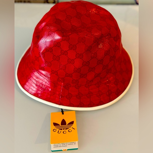 GUCCI - GG Women’s Bucket Hat - Red SZ M - Picture 3 of 3